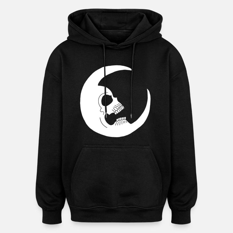 Mondschädel - Oversized Unisex Hoodie - Schwarz