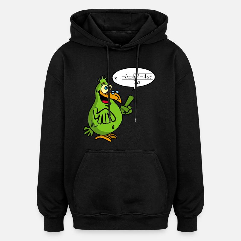 Oiseau intelligent - Sweat à capuche oversize unisexe - noir