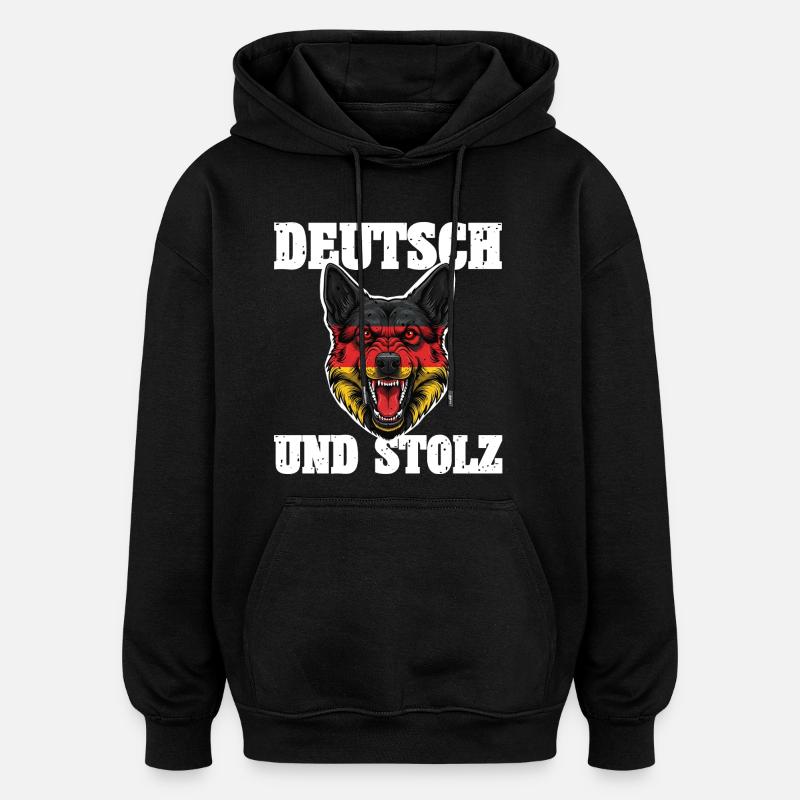 Deutscher Schäferhund - Oversized Unisex Hoodie - Schwarz
