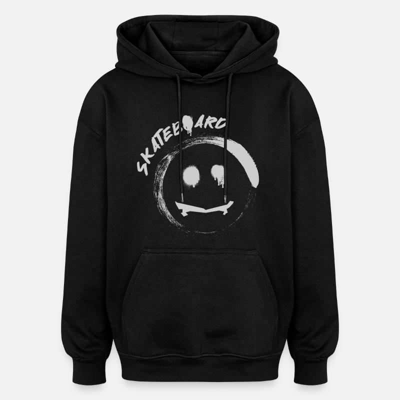 Skateboard - Oversized Unisex Hoodie - black