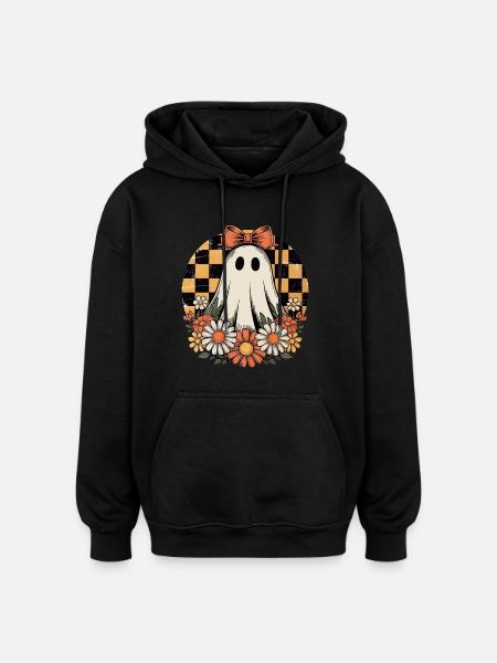 Ghost Halloween - Oversized Unisex Hoodie - black