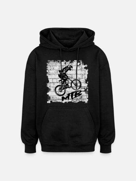 Vélo VTT - Sweat à capuche oversize unisexe - noir