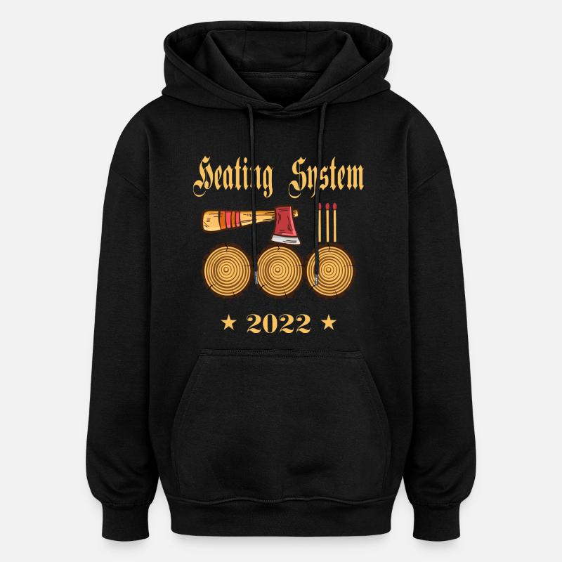 Heating system 2022 - Oversized Unisex Hoodie - black