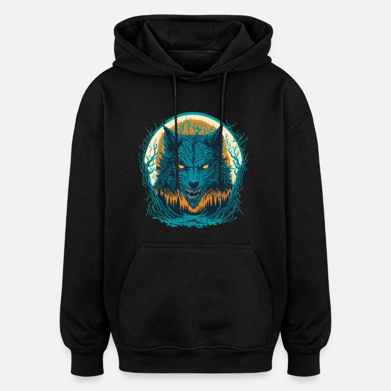 Lykanthrop Porträt - Werwolf - Oversized Unisex Hoodie - Schwarz
