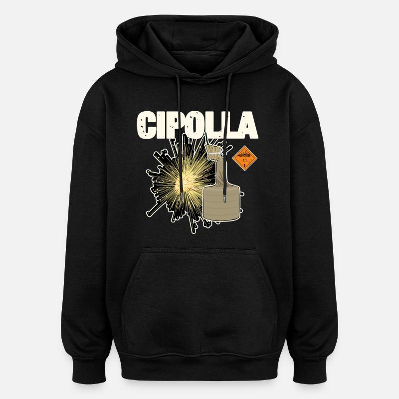 Cipolla Pyro - Sweat à capuche oversize unisexe - noir