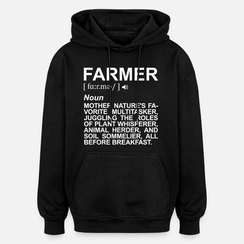 Bauer Begriffserklärung - Oversized Unisex Hoodie - Schwarz