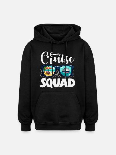 Cruise Squad Sonnenbrille Urlaub Trip - Oversized Unisex Hoodie - Schwarz