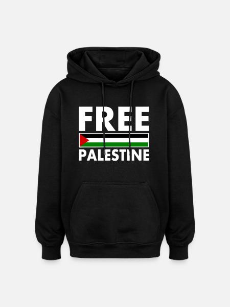 Free palestine - Oversized Unisex Hoodie - black