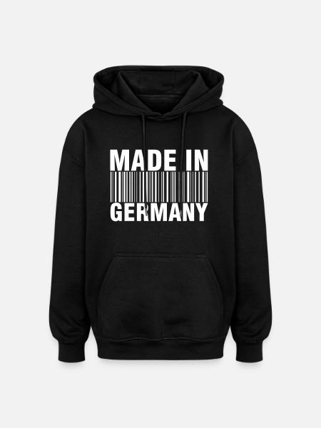 Made in Germany - Oversized Unisex Hoodie - black