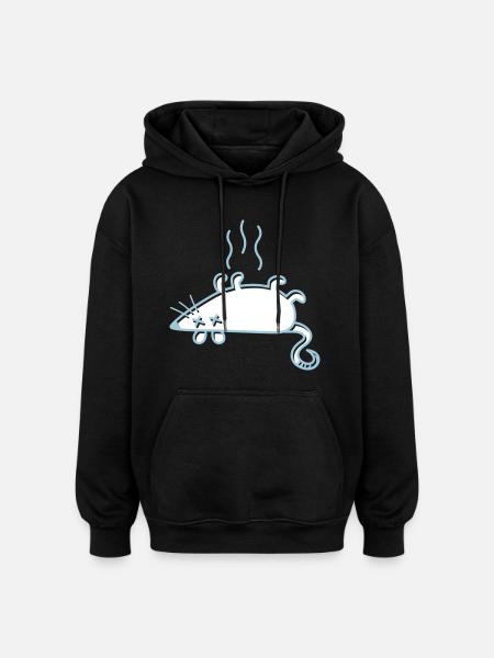 A Dead Mouse - Oversized Unisex Hoodie - black