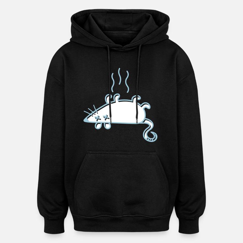 Une souris morte - Sweat à capuche oversize unisexe - noir