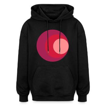 Kreise - Oversized Unisex Hoodie - Schwarz - Vorne - Noah (186cm)
