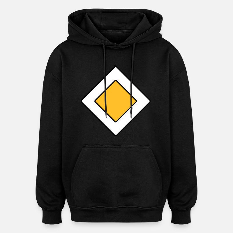 Vorfahrtsschild - Oversized Unisex Hoodie - Schwarz