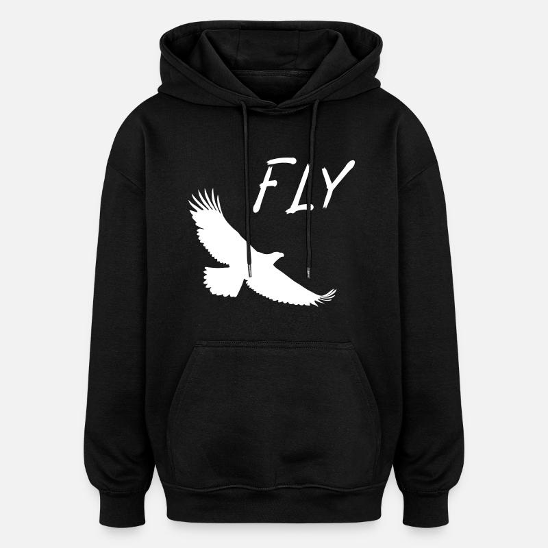 Eagle - Oversized Unisex Hoodie - black