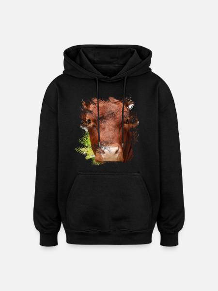 The Pinzgauer cattle cattle - Oversized Unisex Hoodie - black