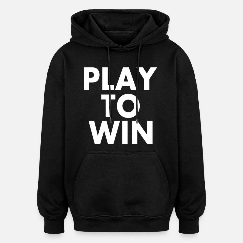 Play to win - Sweat à capuche oversize unisexe - noir