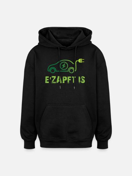 Elektrisches Auto Design - Oversized Unisex Hoodie - Schwarz