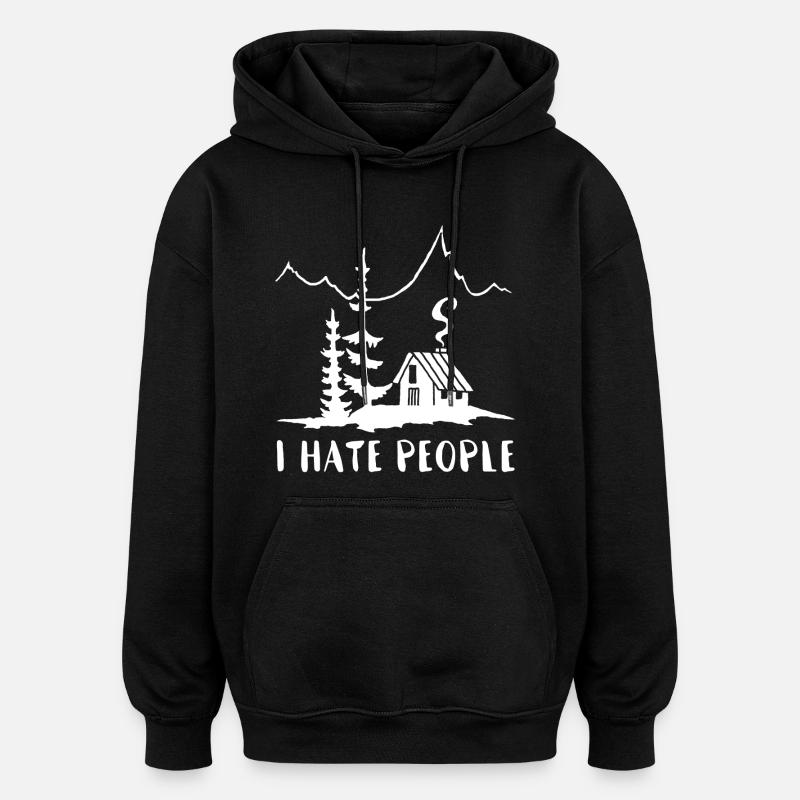 Solitär (weiß) - Oversized Unisex Hoodie - Schwarz
