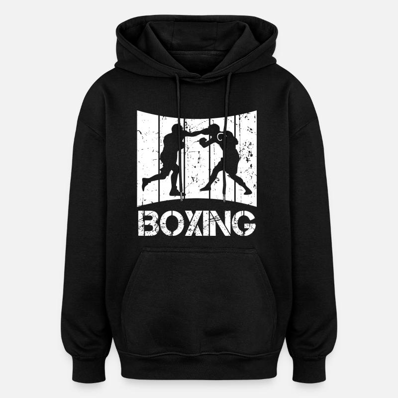 Retro Boxes - Oversized Unisex Hoodie - black