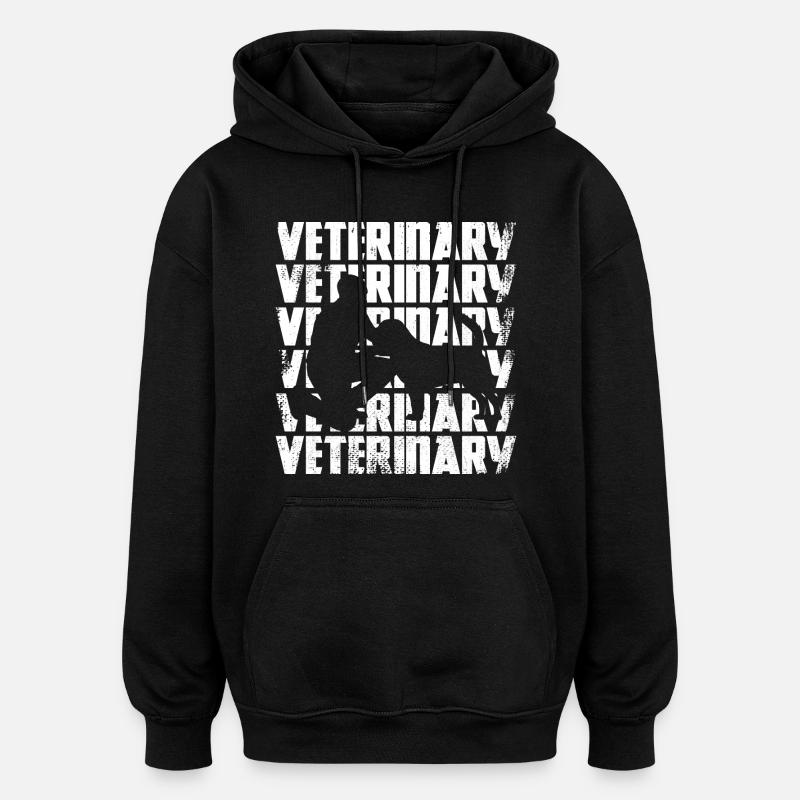 Drôle de vétérinaire - Sweat à capuche oversize unisexe - noir