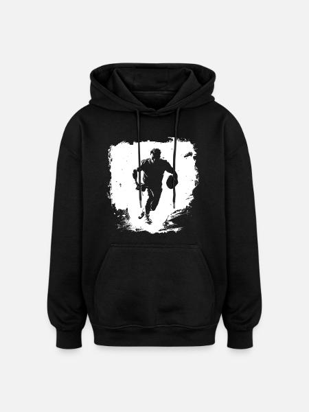 Rugby Street Art - Oversized Unisex Hoodie - black