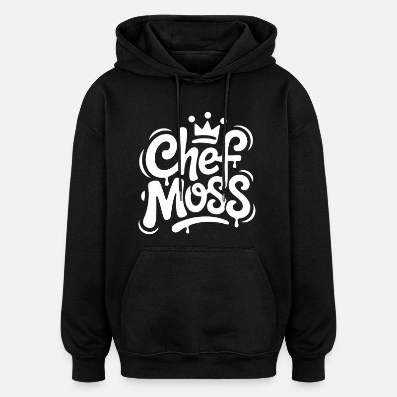 Couronne de graffiti Chef Moss - Sweat à capuche oversize unisexe - noir