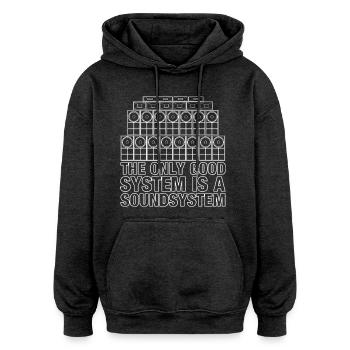 Soundsystem Reggae Bass Jungle - Oversized Unisex Hoodie - Anthrazit - Vorne - Noah (186cm)