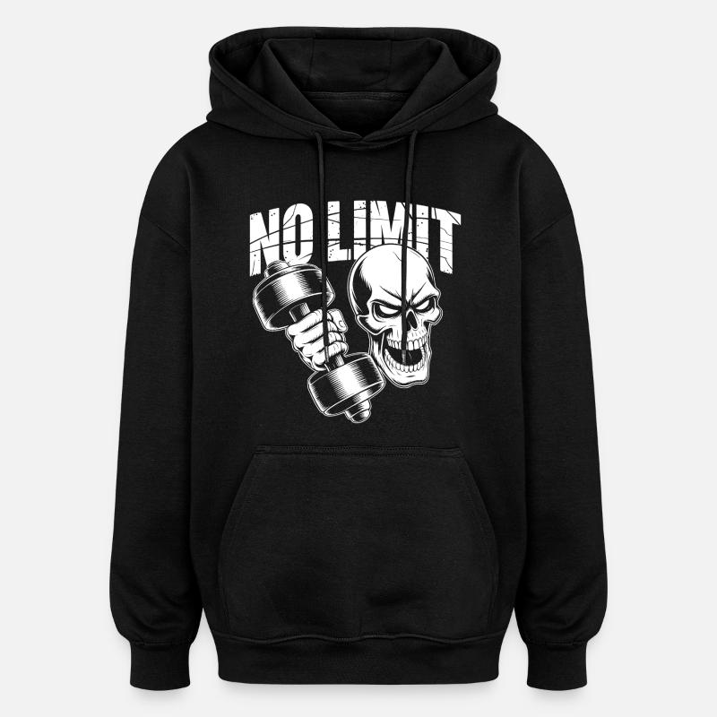 No Limit Gym - Oversized Unisex Hoodie - black