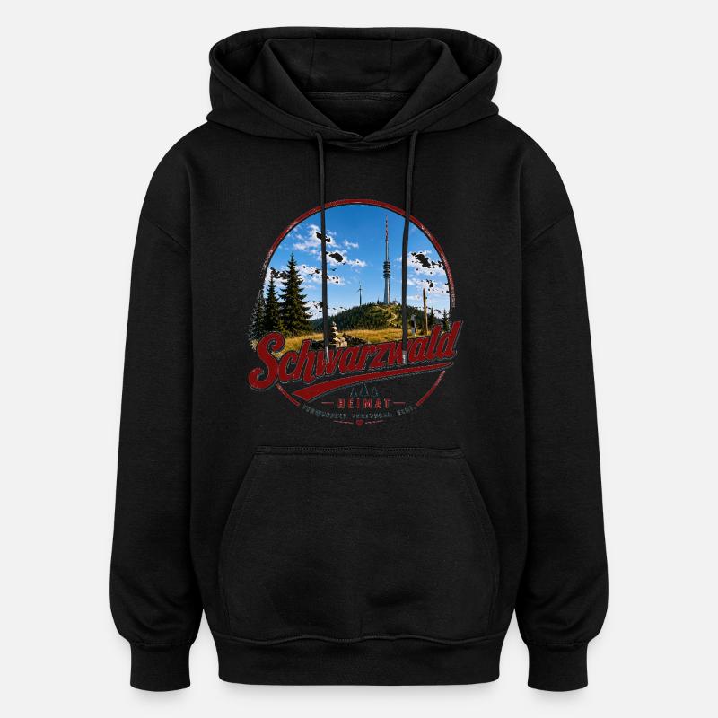 Schwarzwald Heimat Layout - Oversized Unisex Hoodie - Schwarz