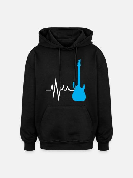 Funny Musician - Oversized Unisex Hoodie - black