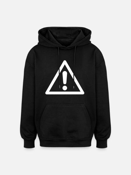 Hazard Symbol - General Danger - Oversized Unisex Hoodie - black