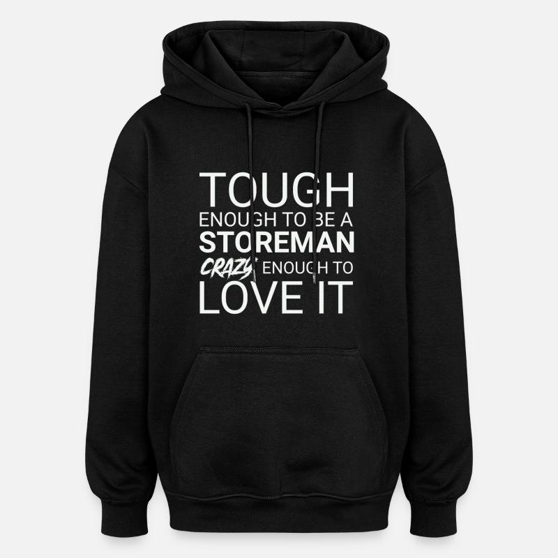 Storeman Fou - Sweat à capuche oversize unisexe - noir