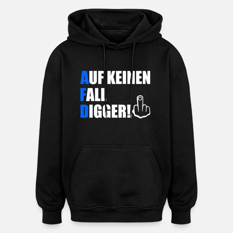 Certainement pas digga - Sweat à capuche oversize unisexe - noir