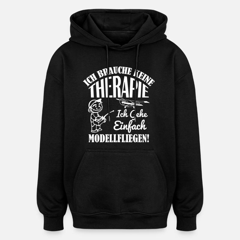 Modellfliegen - Oversized Unisex Hoodie - Schwarz