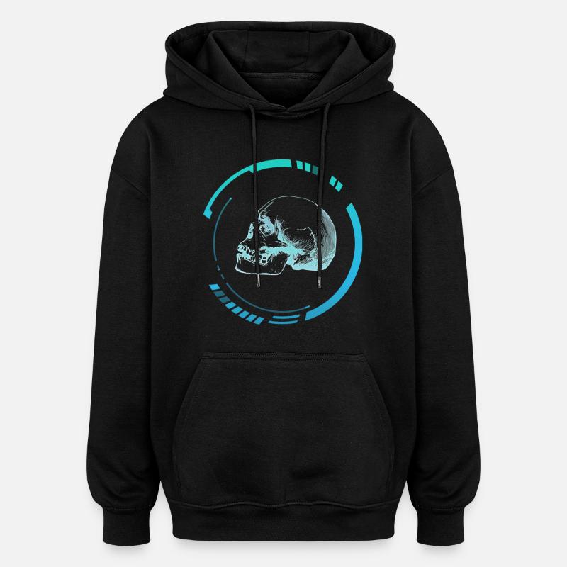 Menschenkopfröntgenbild - Oversized Unisex Hoodie - Schwarz