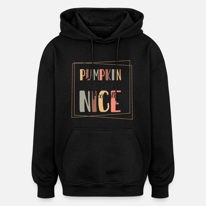 Épices de citrouille - Sweat à capuche oversize unisexe - noir
