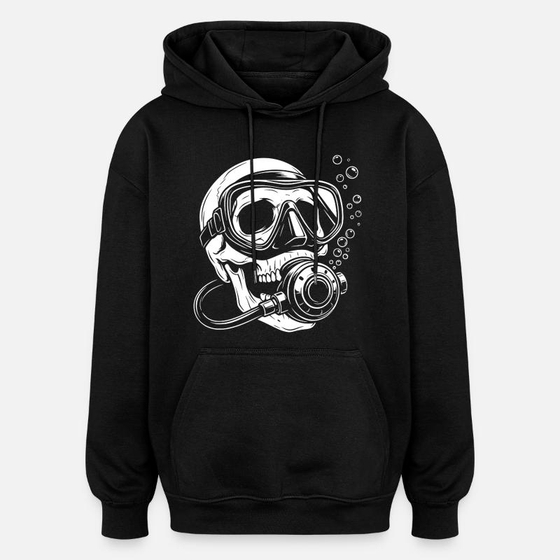 Taucher Design - Scuba Diver - Oversized Unisex Hoodie - black