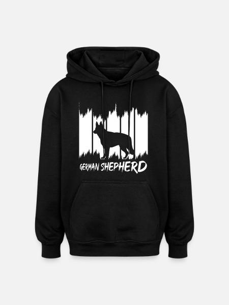 German Shepherd - Oversized Unisex Hoodie - black