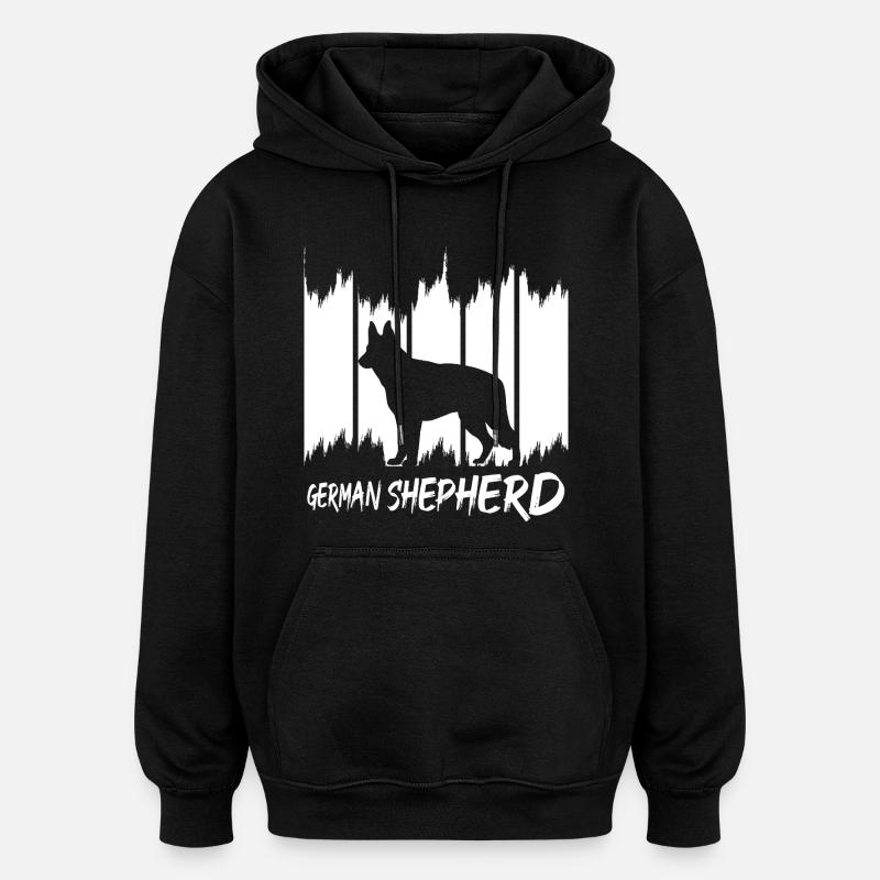 Berger allemand - Sweat à capuche oversize unisexe - noir