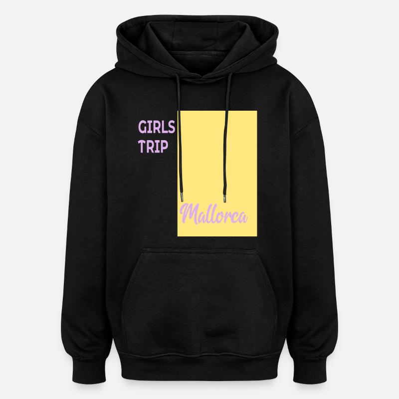 Filles Majorque - Sweat à capuche oversize unisexe - noir