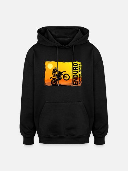 Enduro - Oversized Unisex Hoodie - Schwarz