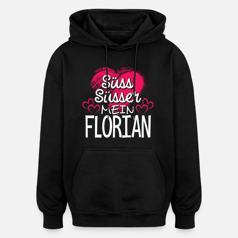 FLORIAN - süss - Oversized Unisex Hoodie - Schwarz