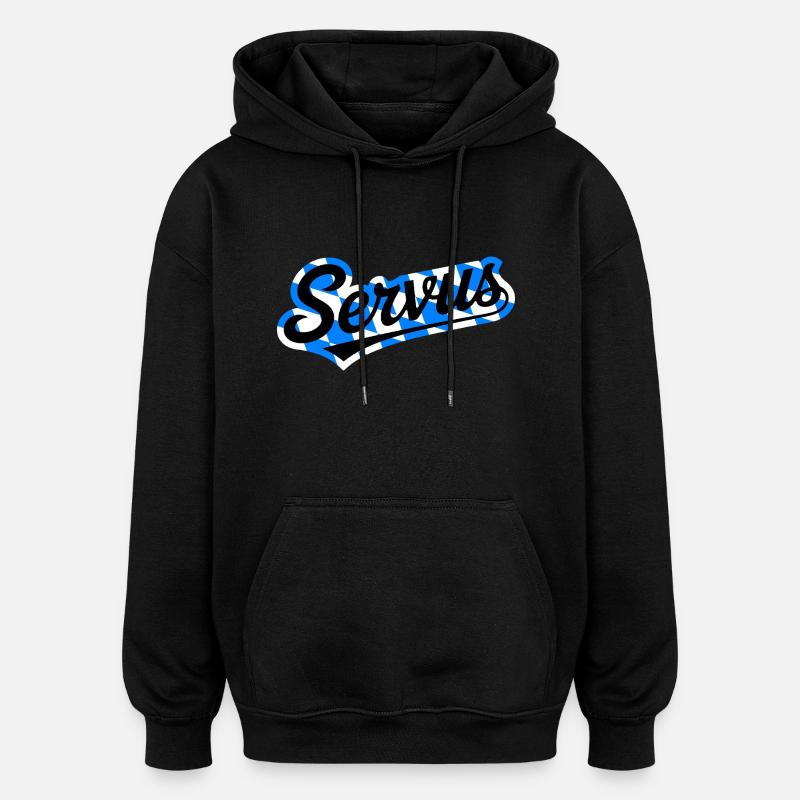 Servus - Sweat à capuche oversize unisexe - noir