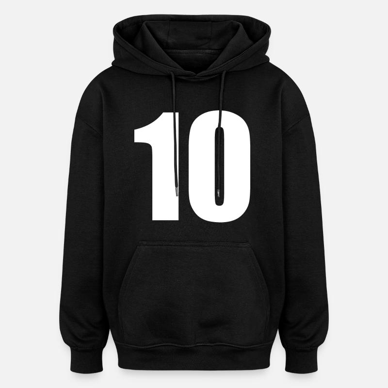 10 - Sweat à capuche oversize unisexe - noir