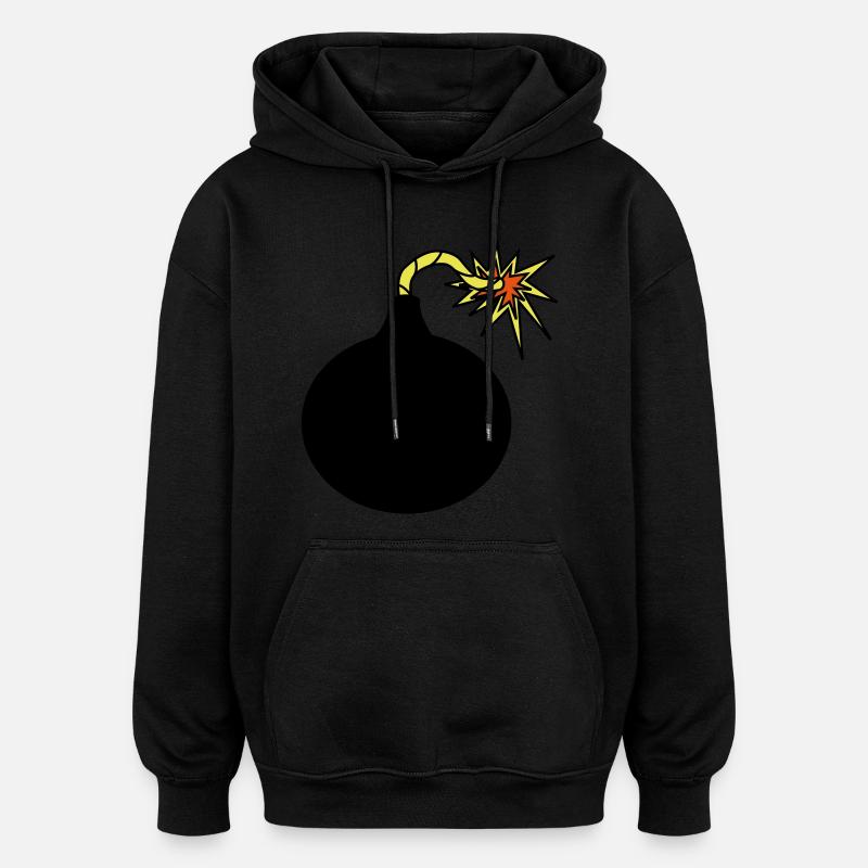 Bombe Zünschnur Geschenkidee Feuer Explosion - Oversized Unisex Hoodie - Schwarz