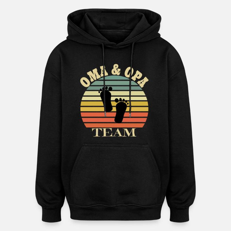 Oma & Opa - Oversized Unisex Hoodie - Schwarz