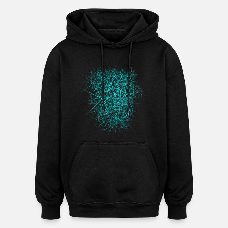 Nano structure - conception de texture - Sweat à capuche oversize unisexe - noir
