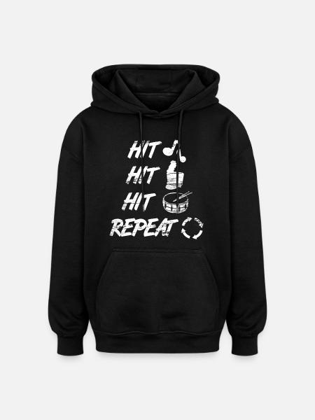 Snare Drums Spruch - Oversized Unisex Hoodie - Schwarz