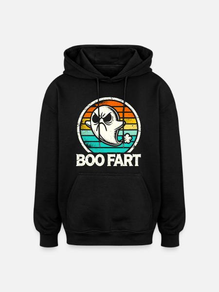 Funny Ghost Farts – Halloween Fun - Oversized Unisex Hoodie - black