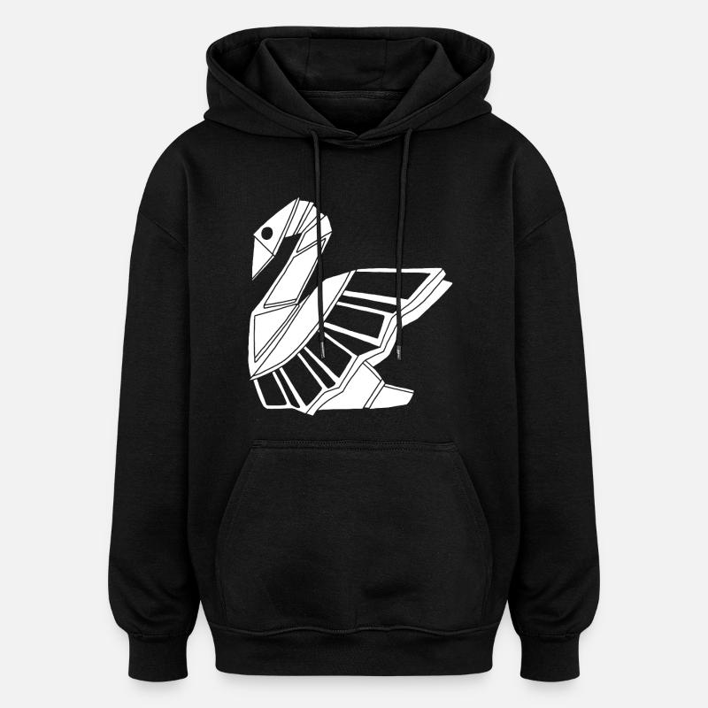 Höckerschwan - Oversized Unisex Hoodie - Schwarz